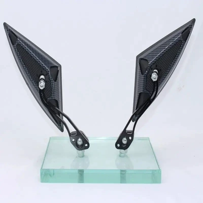 moped rearview mirror universal | Motorcycle rearview mirror - 2886-rearview-mirror-carbon-fiber-color