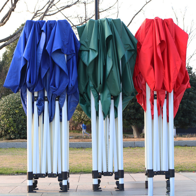Outdoor Sunshade Four-Corner Folding Fabric Canopy Stall Four-Legged Sunshade Rainproof Event Tent Retractable Thickened Large Umbrella