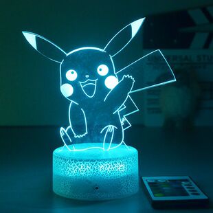 New Cartoon Pokémon Series 3d Design Lights Pikachu Creative Bedroom Study Niche Nightlight