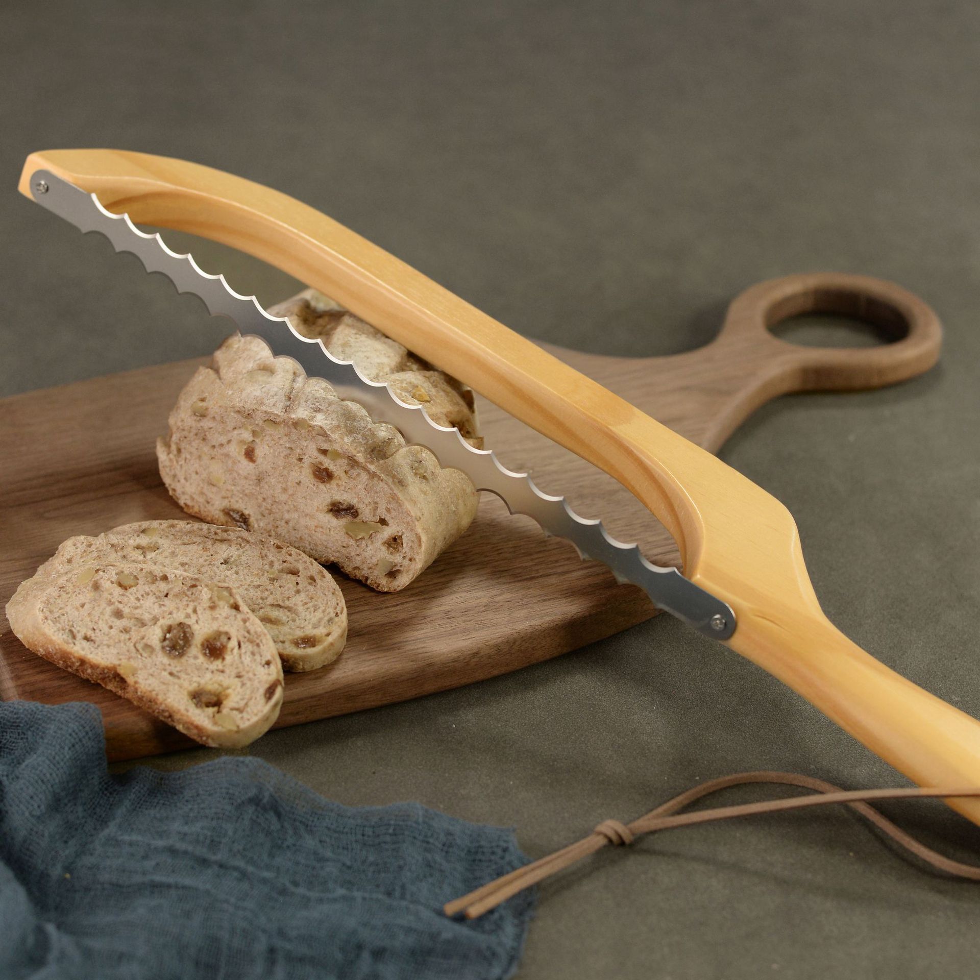 Hot Sale Bread Cut Toast Serr simple herramientas de corte de pan madera sierra de corte de pan