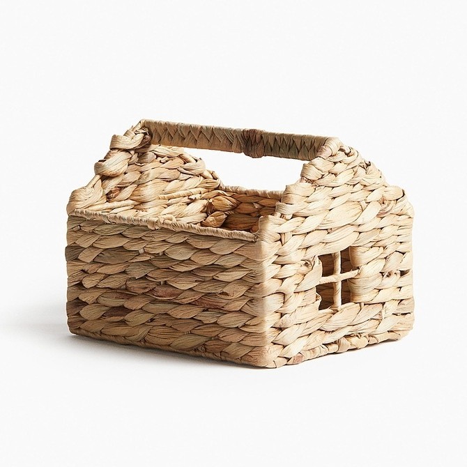 Casa de tela de caña personalizada forma de revista calabaza grasa trenzada cesta de almacenamiento casa de modelado decoración cesta de almacenamiento de libros