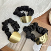 Metal black elegant hair rope, universal advanced hair accessory, high-quality style