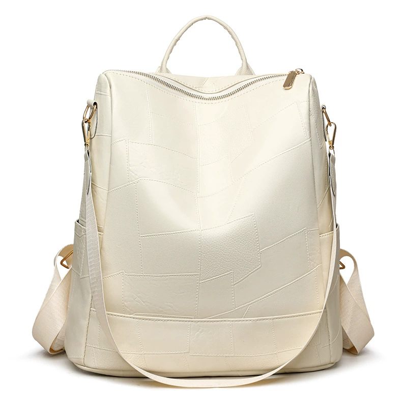 Backpack, polyurethane capacious shoulder bag for traveling one shoulder, anti-theft
