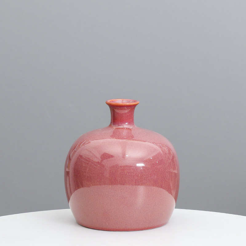 Hogar creativo pequeño jarrón sala de estar de escritorio arreglo de flores decoración florero de cerámica suave arreglo de flores secas Comercio exterior Exportación