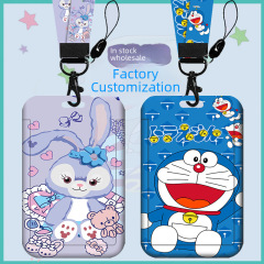 Student card holder bus subway access card holder work permit card holder push-close card mine buckle lanyard wholesale