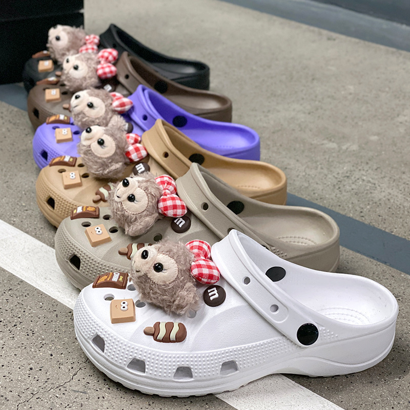 Croc Shoes for Students, New Waterproof and Breathable Sandals, Cartoon Versatile Non-Slip Simple Summer Flat Slippers Croc Shoes for Students, New Waterproof and Breathable Sandals, Cartoon Versatile Non-Slip Simple Summer Flat Slippers