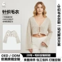 定制露脐女式长袖毛衣