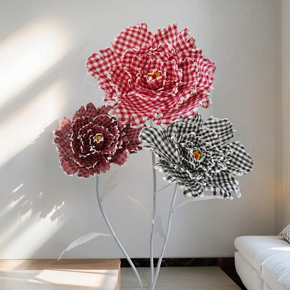 Flor de papel grande estricto peonía props de boda flor hecha a mano decoración de la ventana de decoración del hogar imitación de flores grandes