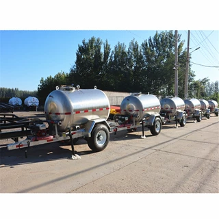 定做2吨不锈钢水罐拖车 罐拖车 饮用水罐拖车 洒水拖车