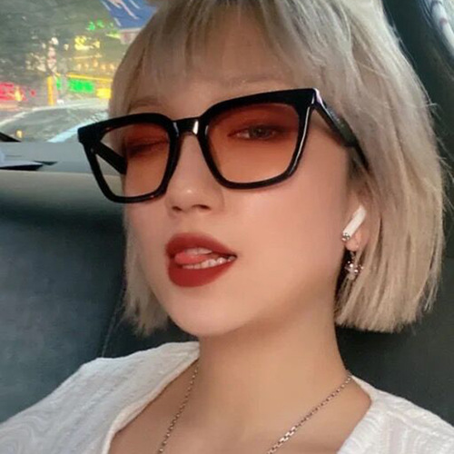 Square small frame sunglasses  new Korean style fashion sunglasses trend internet celebrity same style Xiaohongshu sunglasses