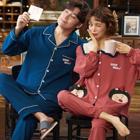 Más tamaño par pijamas manga larga 100% algodón de mediana edad y ancianos papá desgaste del hogar Primavera, otoño e invierno a cuadros desgaste del hogar