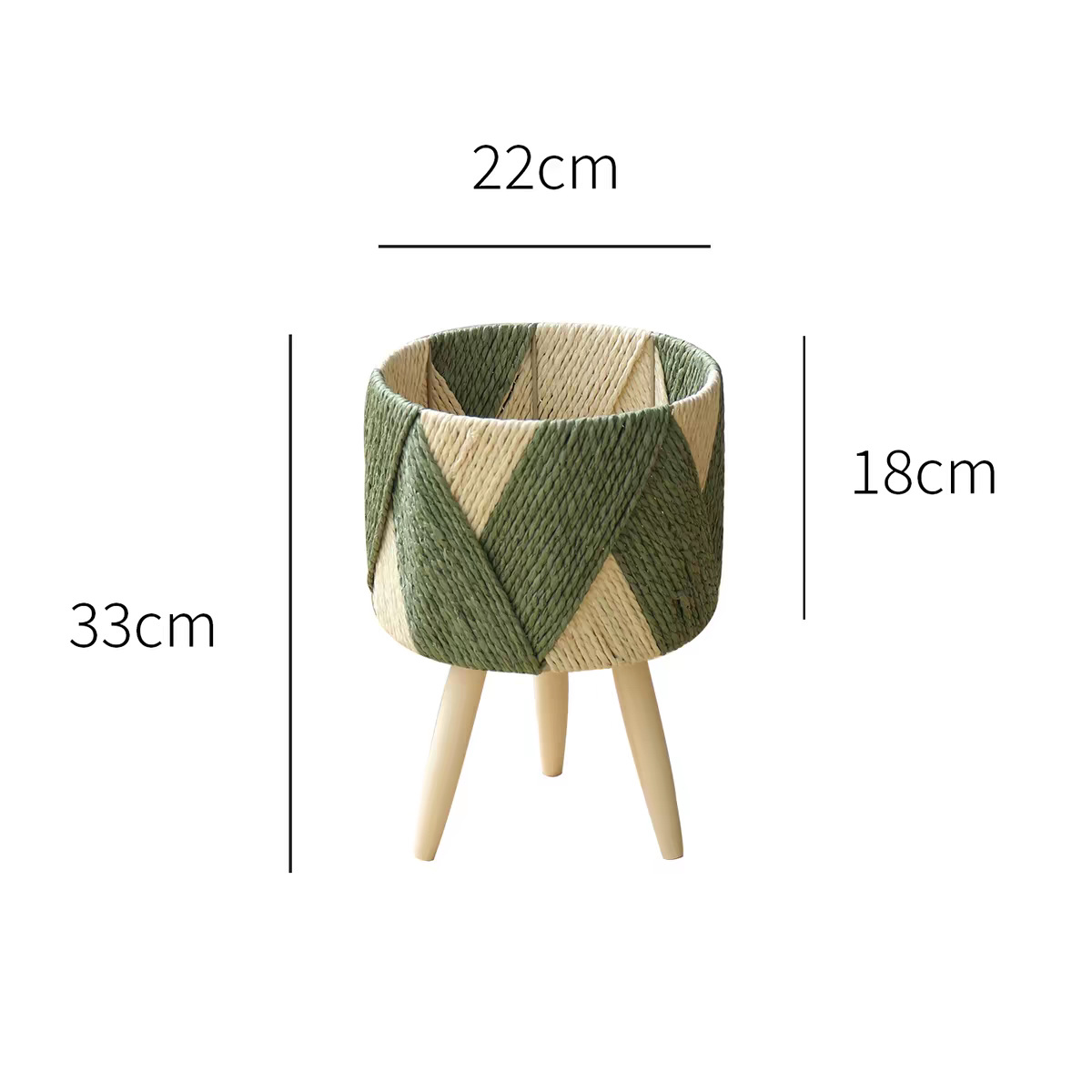 Cesta de Flores Decorativa Tejida a Mano de Cuerda de Papel para Sala de Estar y Oficina image 17