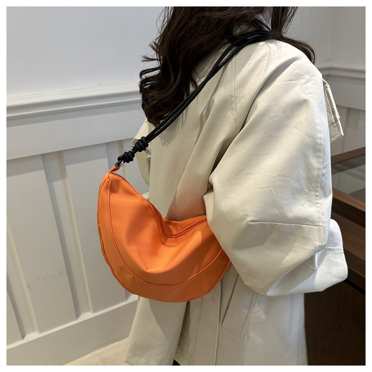 Oxford fabric 2024 casual new style with contrasting colors, light and simple, single-shoulder crossbody, underarm dumpling bag for women undefined