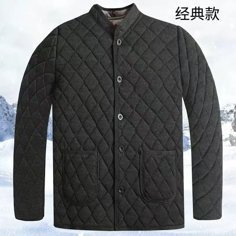 Зимний новый стиль пальто повседневная куртка куртка мужской папа теплая хлопчатобумажная одежда оптовая мужская верблюжья бархатная куртка хлопковая куртка