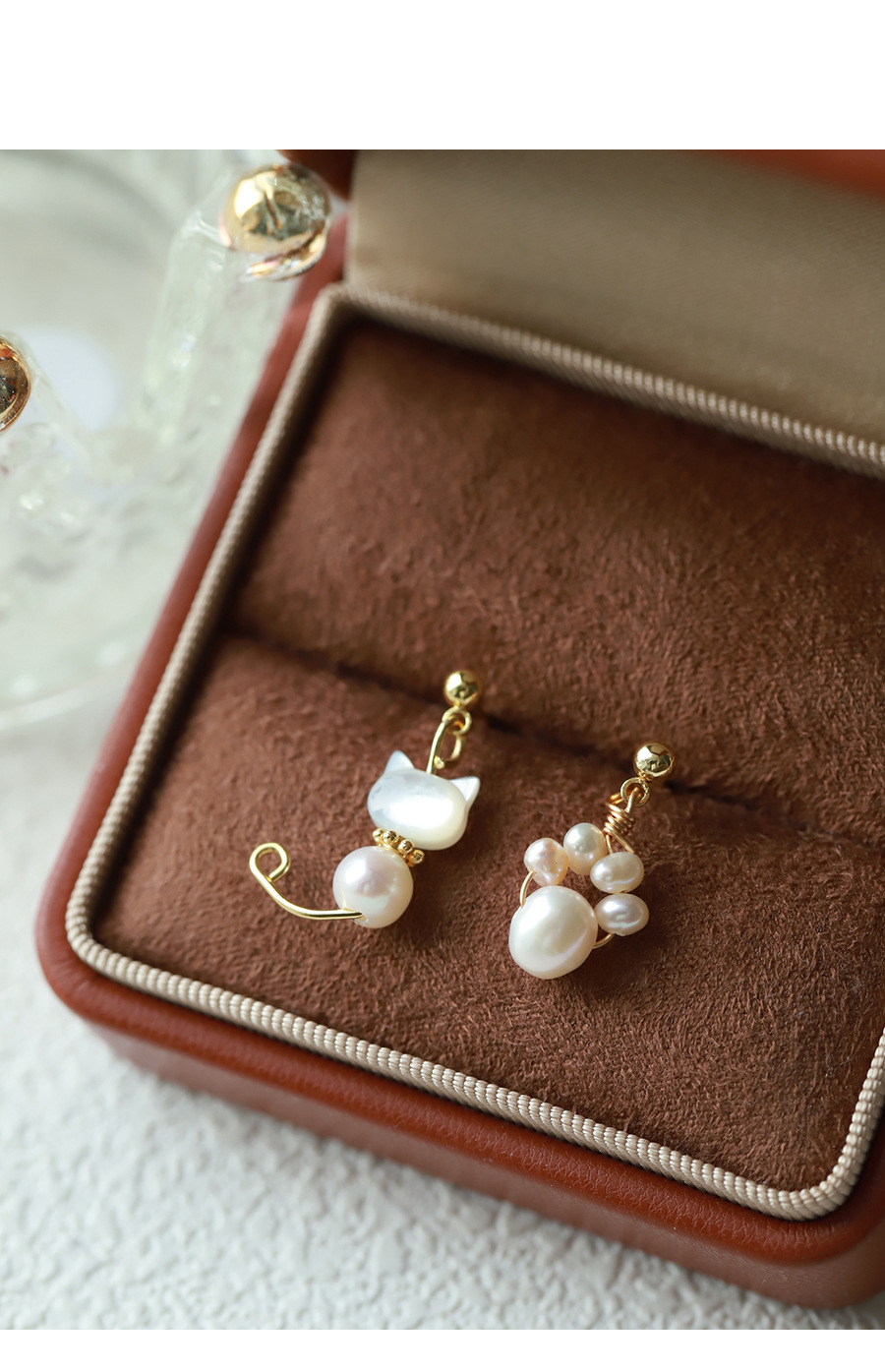 1 Pair Vacation Simple Style Flower Plating Imitation Pearl Drop Earrings display picture 1
