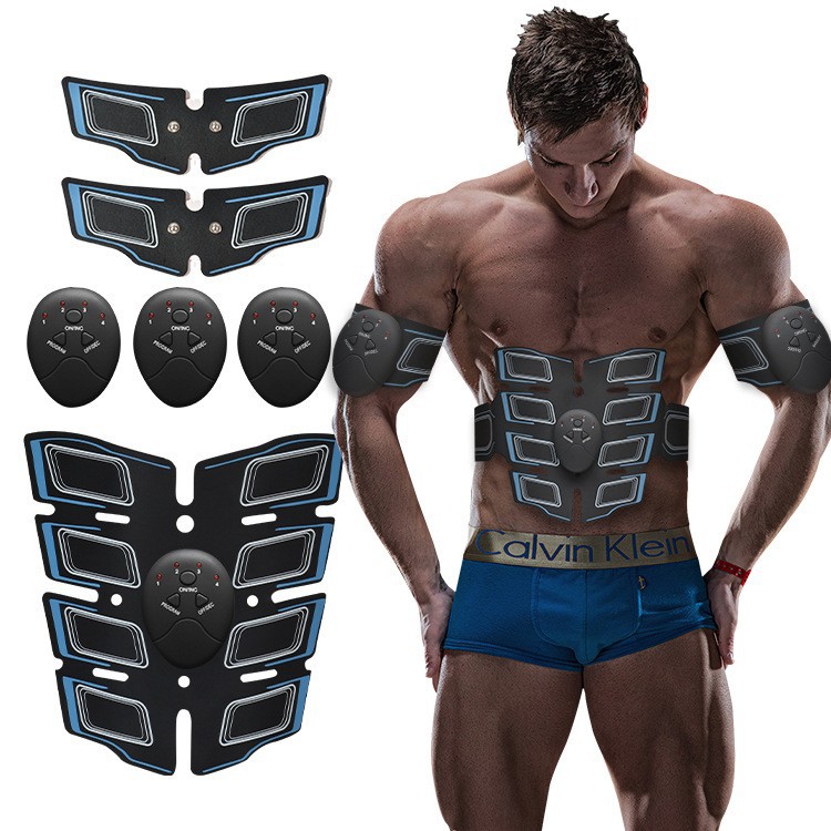 EMS inteligente nuevo ocho piezas abdominal músculo fitness pérdida de peso hogar perezoso vientre parche pantalla digital recargable vientre fitness instrumento