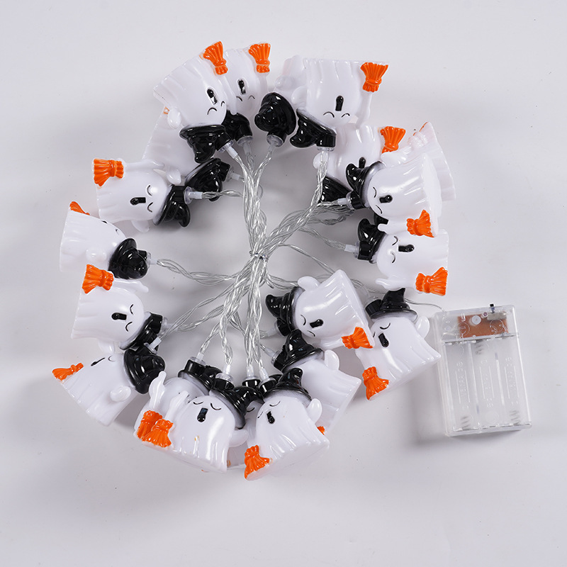 Luces LED transfronterizas, luces de cadena para Halloween, luces solares con forma de calabaza, luces decorativas para días festivos, luces de ambiente festivo para exteriores, luces coloridas