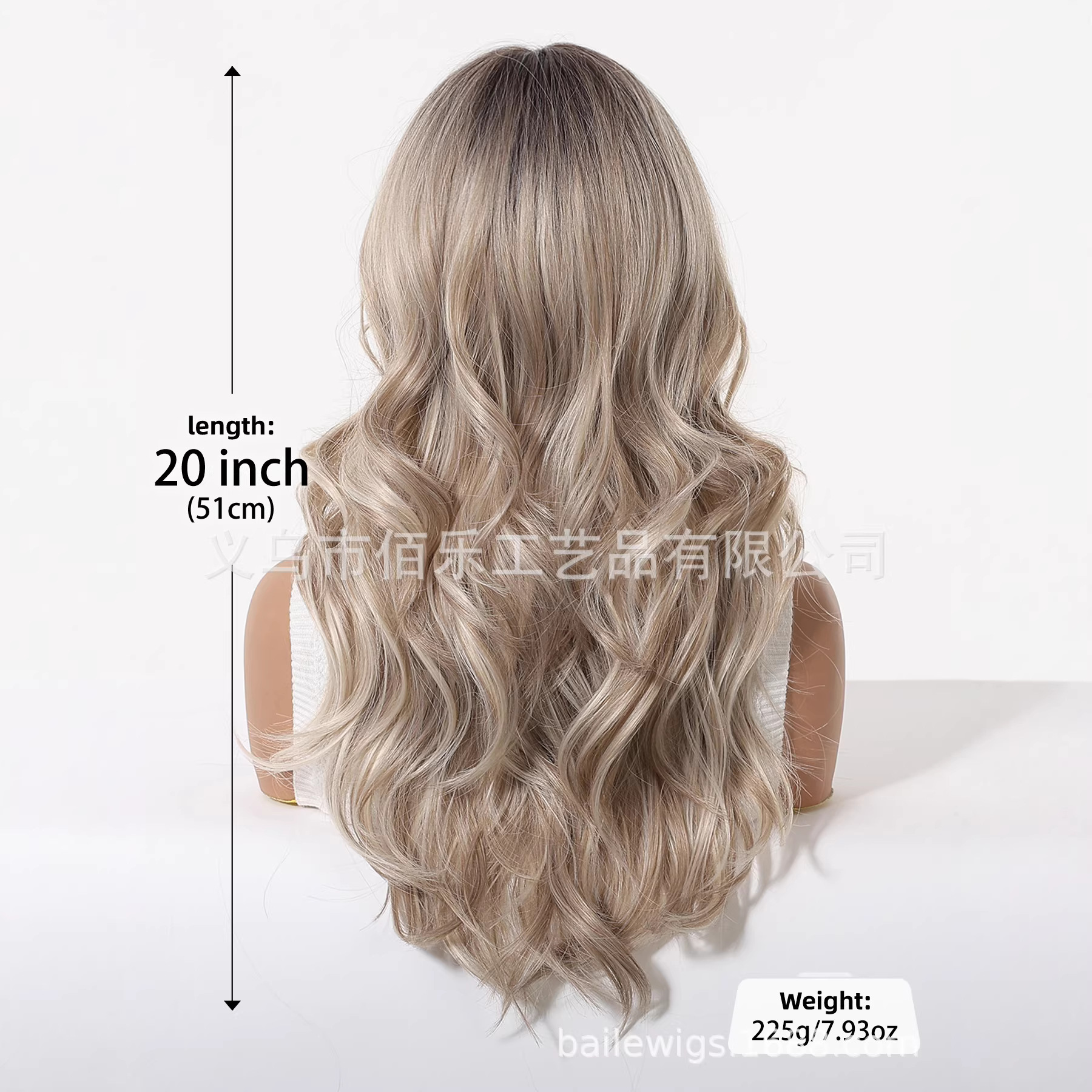 Moda floja ondulado agua cabello largo nivel de franja caliente sensación de atmósfera blanca para todo el toque de cabello exclusivo transfronterizo wigs image 5