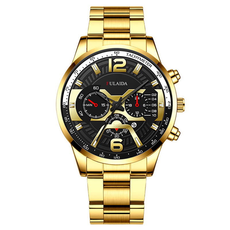 Modeklocka Herrkalender Herrklocka Stor Urtavla Utrikeshandelsklocka Business Steel Band Quartz Watch_voghion.com