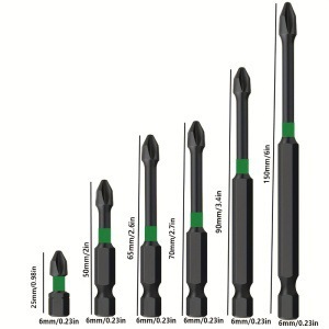 Tungsten Steel Strong Magnetic Ring Electric Screwdriver Cross-Head Electric Screwdriver High Hardness Hand Electric Drill Anti-Slip Screwdriver Head