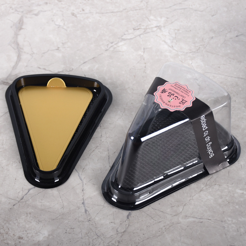 Caja de tiramis de queso al horno West Sandwich mousse triángulo Melaleuca blister transparente engrosada