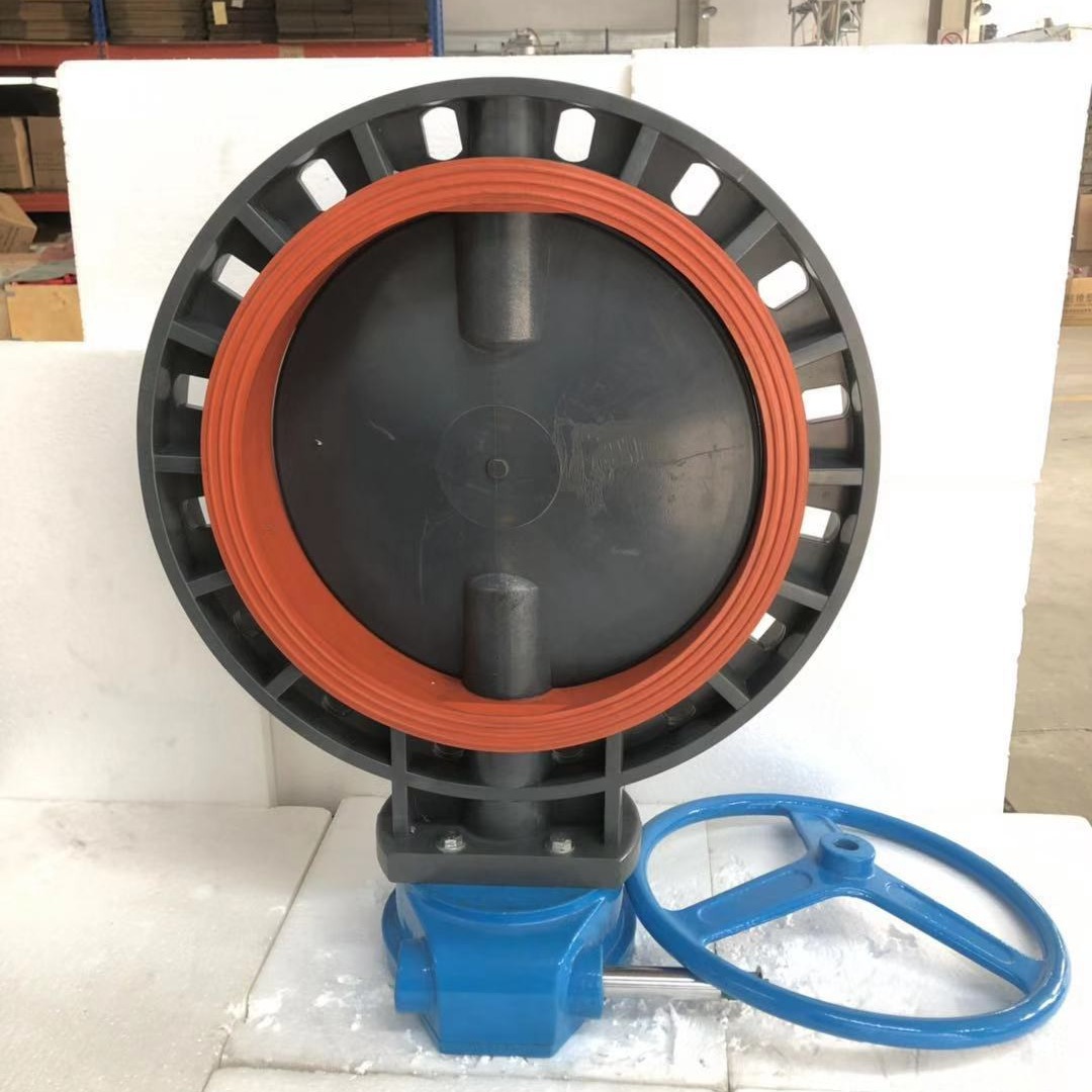 大规格  DN400  16寸 UPVC涡齿蝶阀 FPM阀座 3925元一台