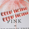 Fake nails, removable nail stickers, fuchsia short rabbit for nails with bow for manicure, gradient, ready-made product