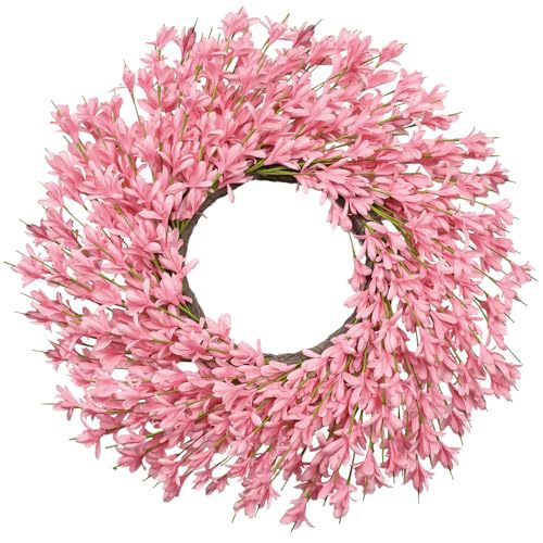 Easter Decoration for Front Door, Rustic Style Wildflower Wreath, Suitable for Farmhouse Porch Walls, Wedding Use