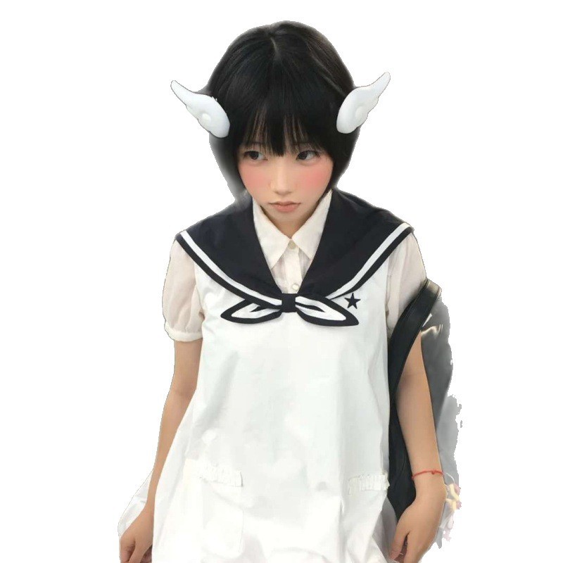 魔法少女ヘアピン サイドクリップ 白い天使の小さな羽 サイドクリップ かわいい日本製ぬいぐるみ カモノハシ ヘアピン 頭飾り|undefined