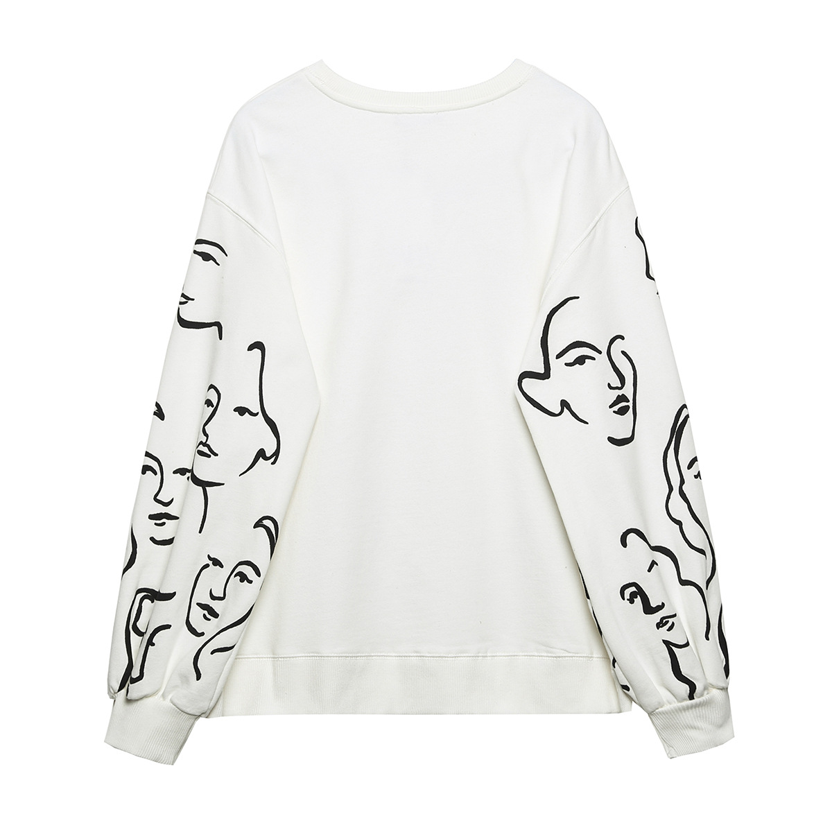 White Face Print Sweatshirt NSXFL104045