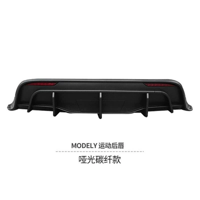 Suitable for Tesla model y Big Surrounded - sports-back-lip-matte-carbon-fiber-model