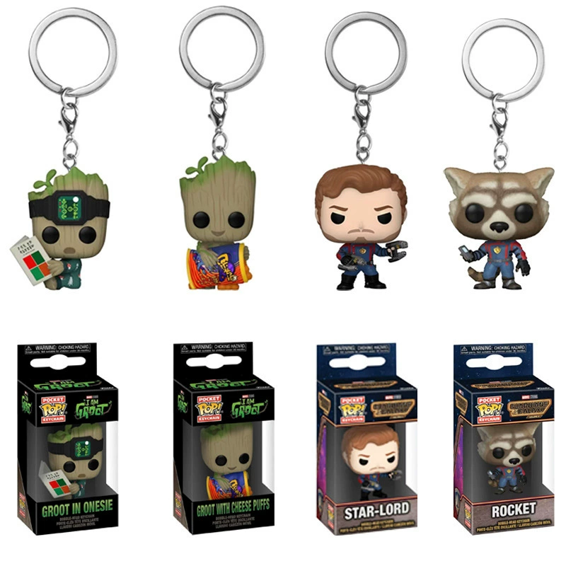 Брелок Pocket Pop! Funko «Galaxy Guardians», 4 дизайна, фигурка ≈4 см, в коробке 5×4×7,5 см
