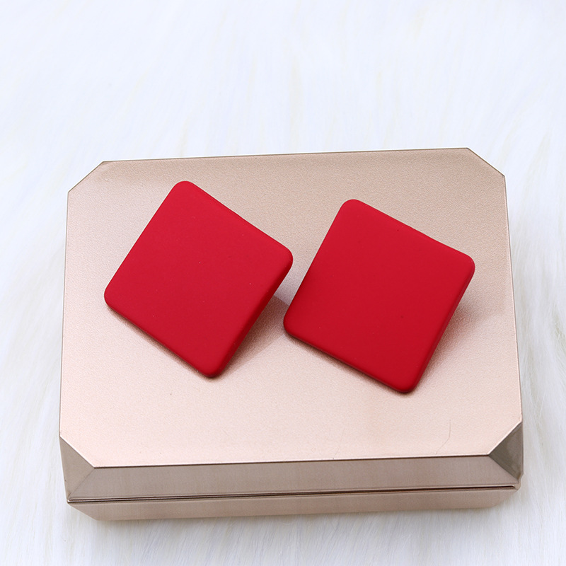 10g Weight Ear Studs Classification 1 Pair Quantity Daily Occasion Acrylic Material Geometric Pattern Women'S Gender Stoving Varnish Design Simple Style Style 1 Pair Simple Style Geometric Stoving Varnish Arylic Ear Studs 24