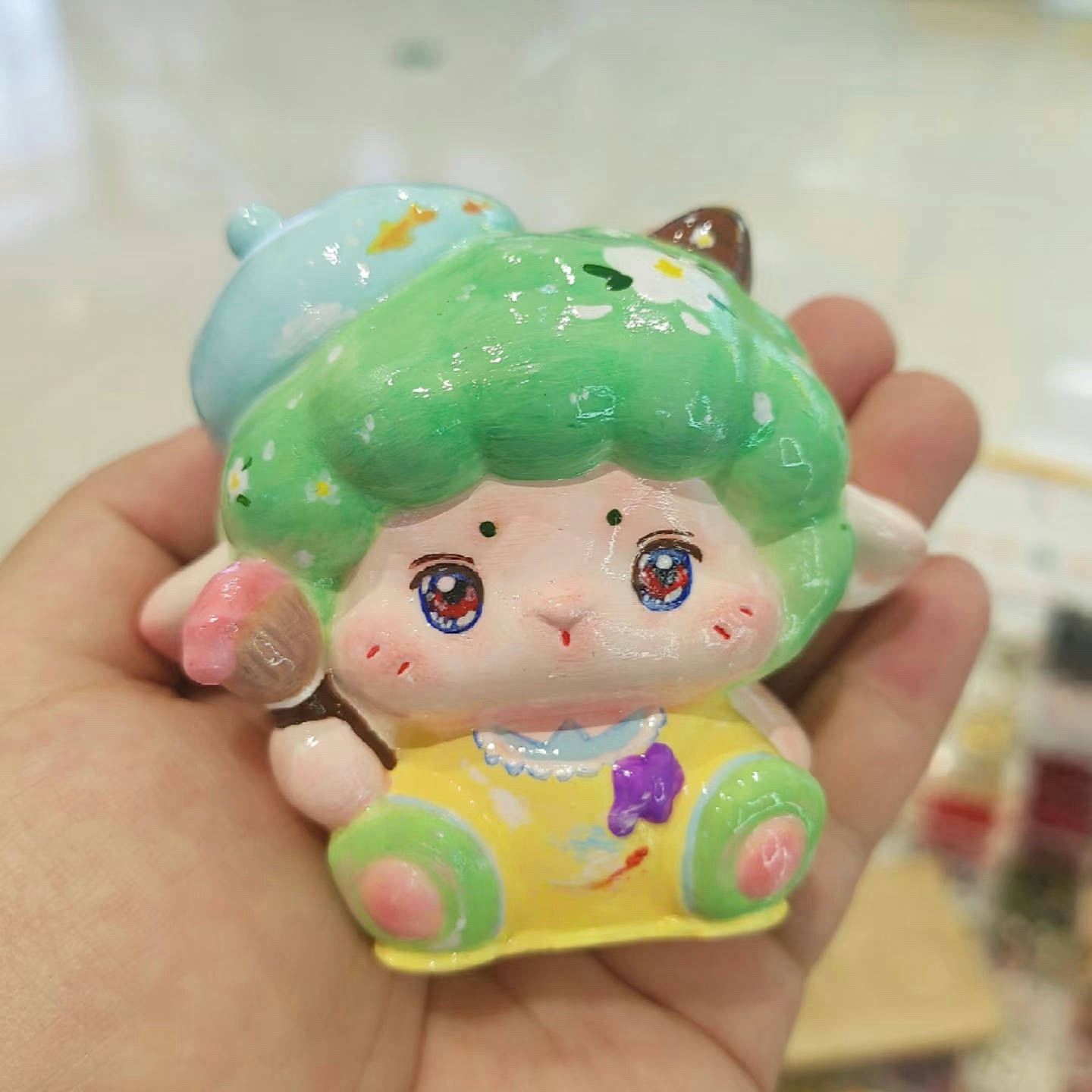 Gato y ratón Tom gato yeso muñeca mercado nocturno lindo gato 3d puesto de pintura tridimensional niños dibujos animados para colorear