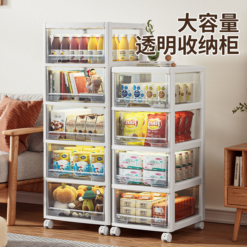 JEKO Snack Storage Box Drawer Type Plastic Storage Cabinet Living Room Household Toy Clothes Organizer Storage Cabinet