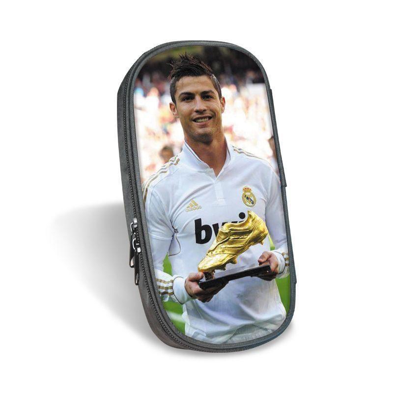Estuche para lápices de lona Star Ronaldo para estudiantes de alto valor Estuche para papelería Messi Estuche para papelería multifuncional Estuche para lápices de gran capacidad
