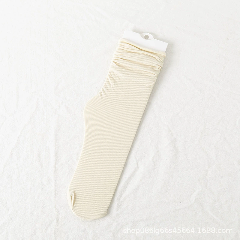 Velvet swan, Japanese summer thin knee socks, mid-length, Korean style