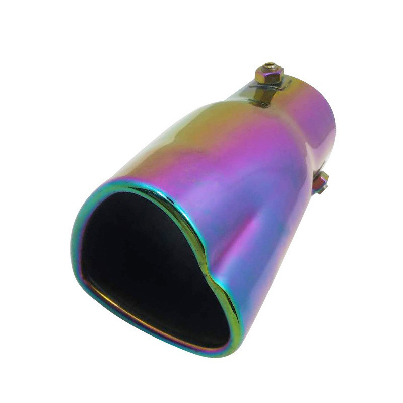 Source manufacturers car modified exhaust pipe muffler love single heart-shaped tail throat 63mm cross-border quality