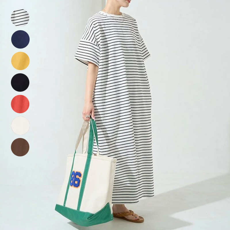 Amazon Japanese New T-shirt dress Women's Solid Color Lazy Style Fashion High-grade Loose Slimming Short-sleeved Skirt Amazon Japanese New T-shirt dress Women's Solid Color Lazy Style Fashion High-grade Loose Slimming Short-sleeved Skirt