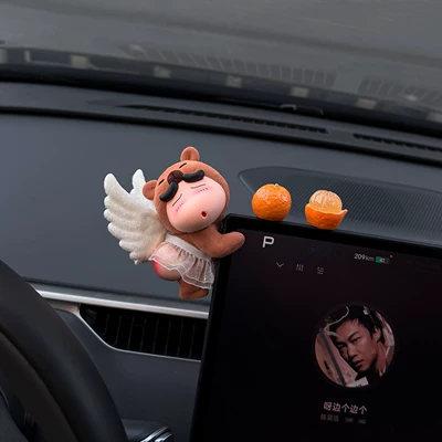 Car Interior Ornament, Car – Car ornaments - brown-angel-shin-chan-orange-ornament