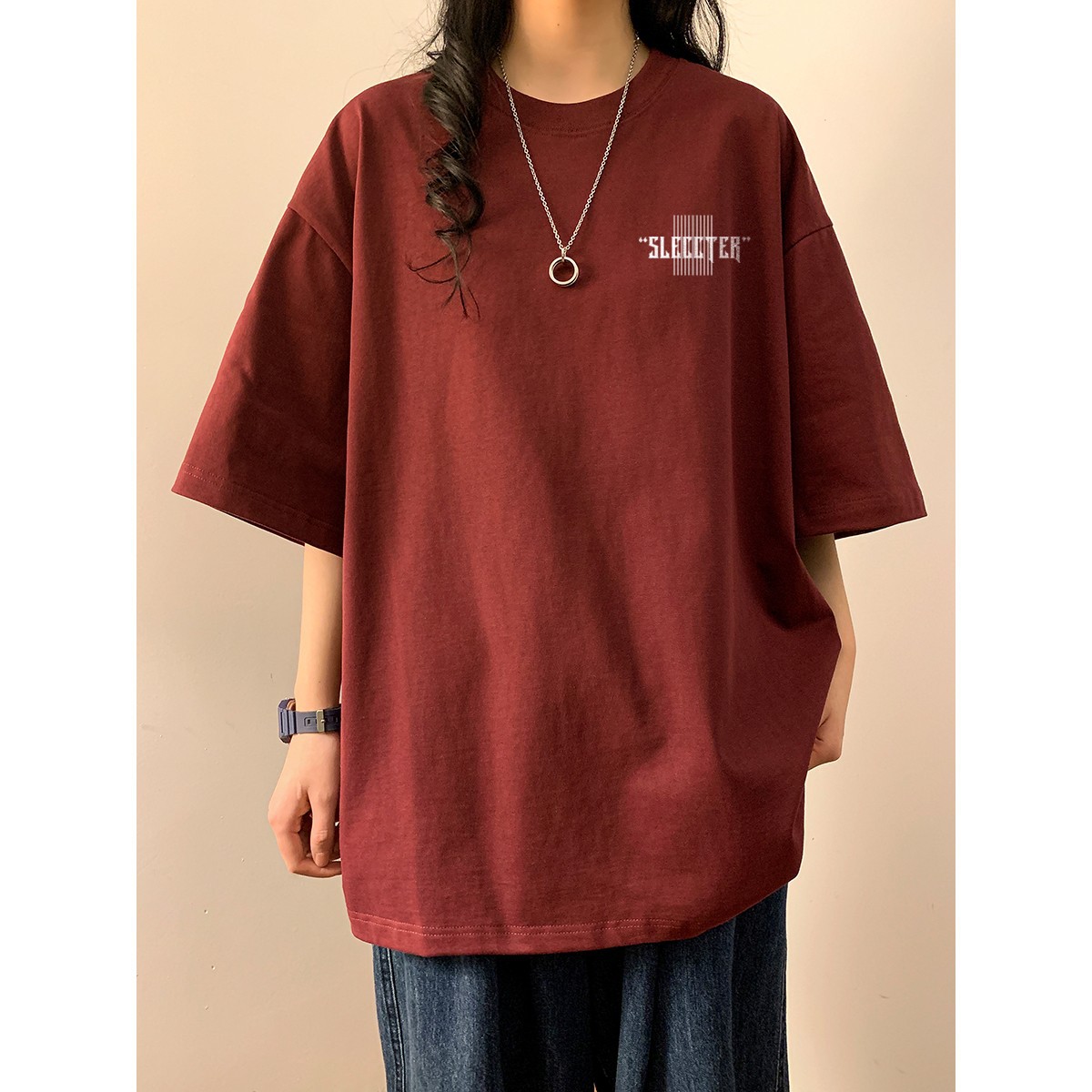 Japanese summer retro cotton short sleeve T-shirt hip-hop style