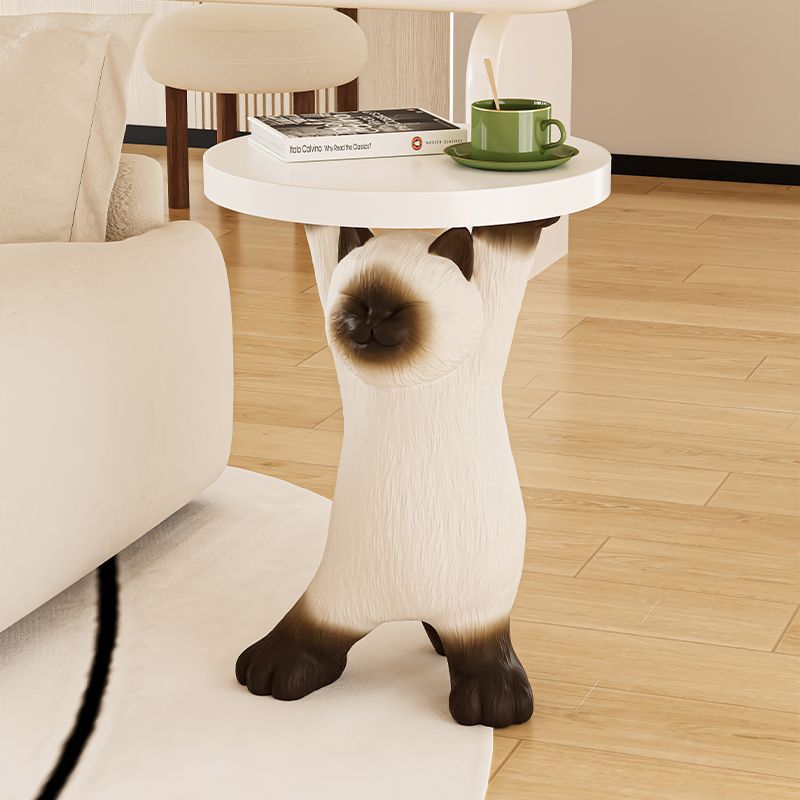 Siamese Cat Side Table Floor-Standing Ornaments Living Room Decorations Tv Cabinet Sofa Coffee Table Bedroom Bedside Table Housewarming Gift