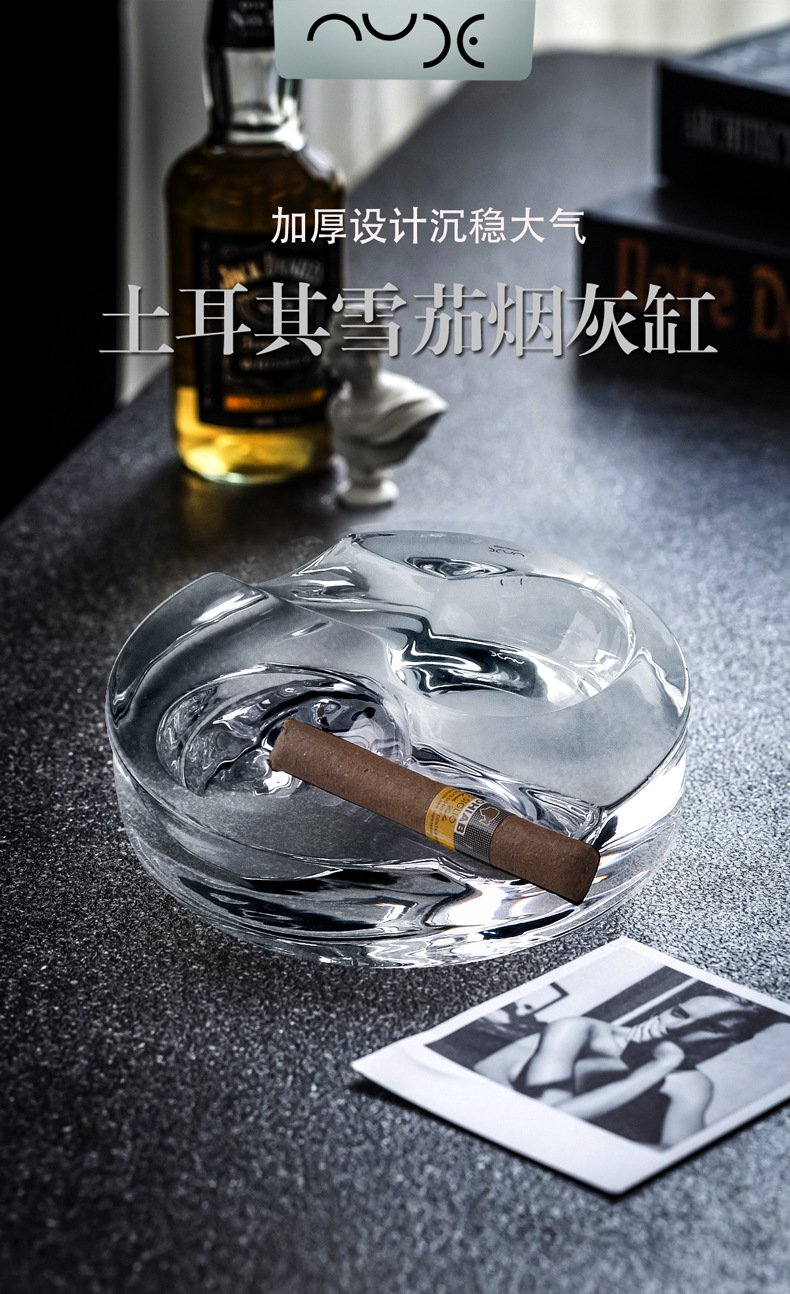 Turkey Crystal Glass Ashtray Creative Personalized Multi-functional European-style Home Living Room Coffee Table Decoration Ashtray