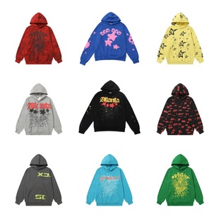 ���Qԭ���ذ�450G�羳�Ӻ��l�°l��ӡ֩��W�Bñ��Sp5der hoodies