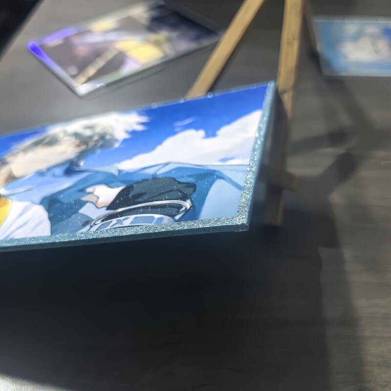 流砂エッジラミネート色紙アクリル色紙ダブルフラッシュレーザーポストカード装飾品二次元カードギフト|undefined