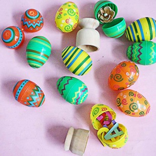 Painting Easter Eggs Eggshell Children's Egg Toy Educational Eggshell Printing 12 Simulation Bagged Easter Colors