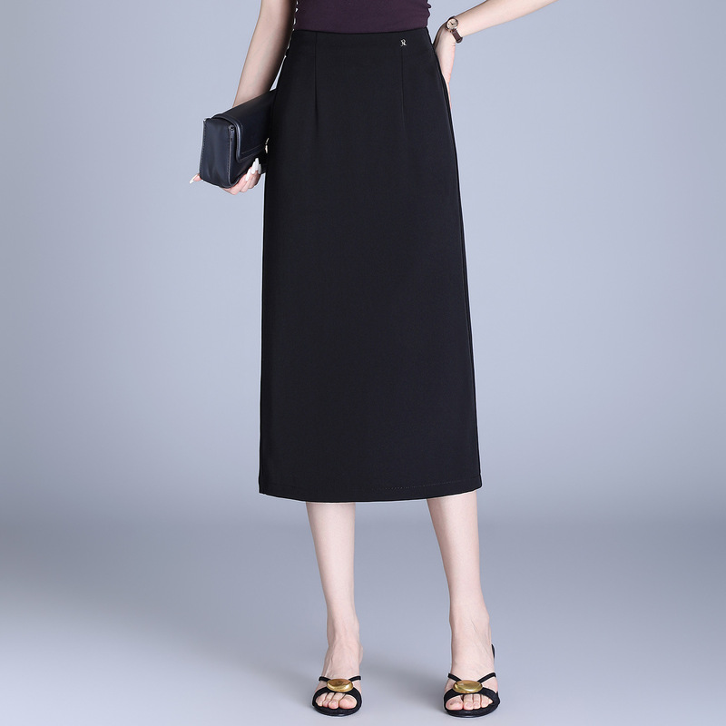 Chiffon skirt for women, 2026 new summer style, thin, mid-length, with side slits, bodycon skirt, straight skirt for petite women Chiffon skirt for women, 2026 new summer style, thin, mid-length, with side slits, bodycon skirt, straight skirt for petite women