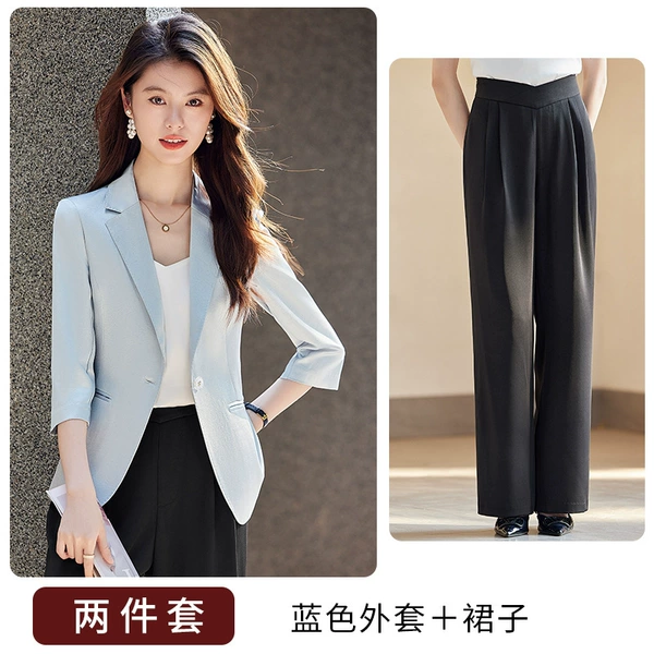 Classic suit jacket, black trousers