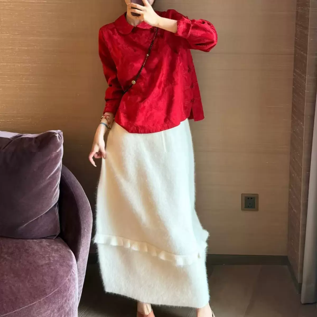 【花苞裙】立体蓬蓬感元气羊毛兔毛木耳边茧形针织裙秋冬百搭半裙