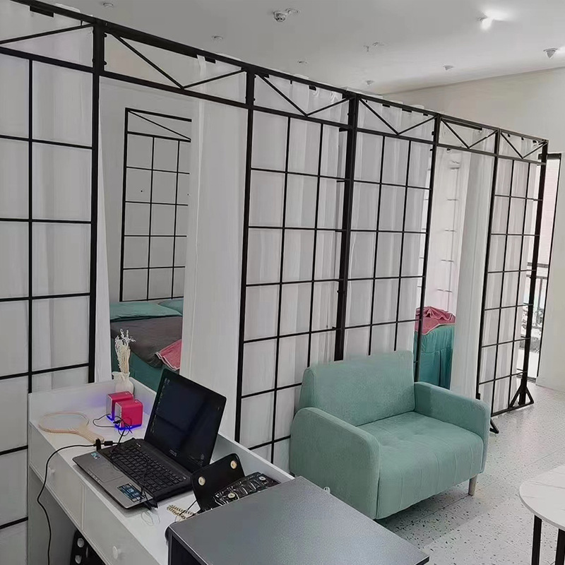 Iron Art Screen Partition Wall Living Room Renovation Small Room Self-Installation Nail Art Rental Room Simple Blocking Partition